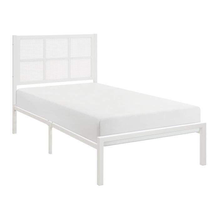 1635WHT-1-Youth Twin Platform Bed - Furniture World SW (WA)