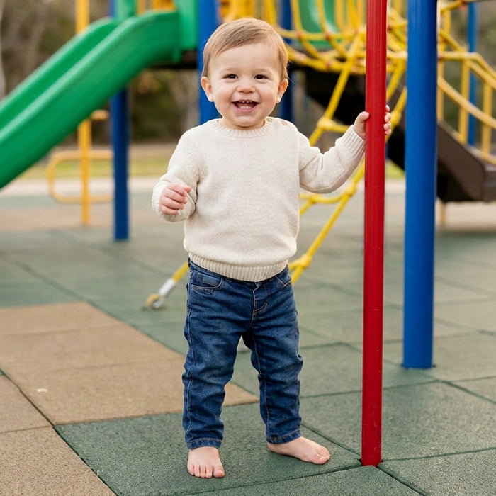 52020 PANTALON EN DENIM CORTE RECTO NIÑO BEBE