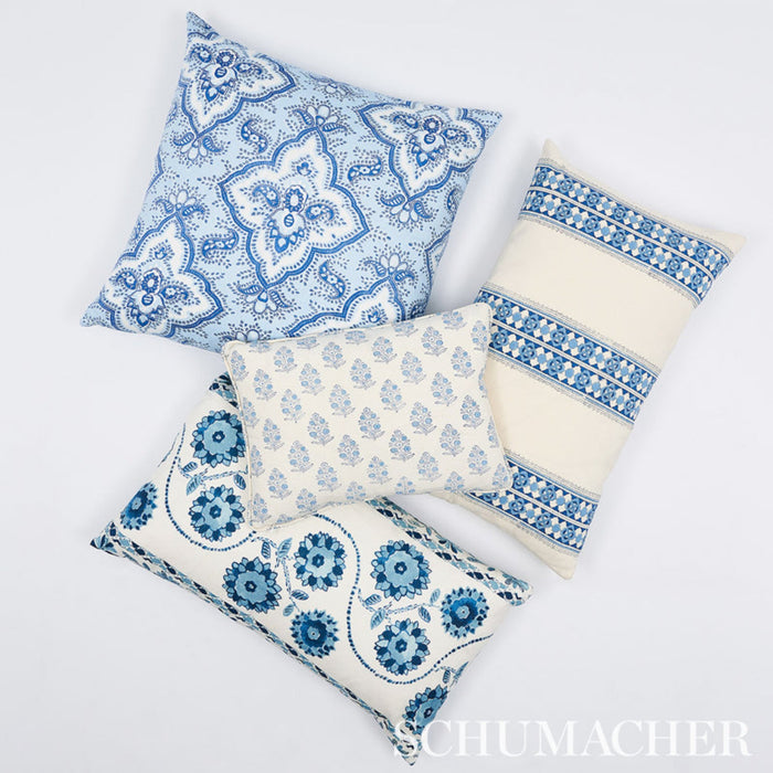 Aditi Hand Blocked Print Fabric in Blue - Fabric - The Well Appointed House