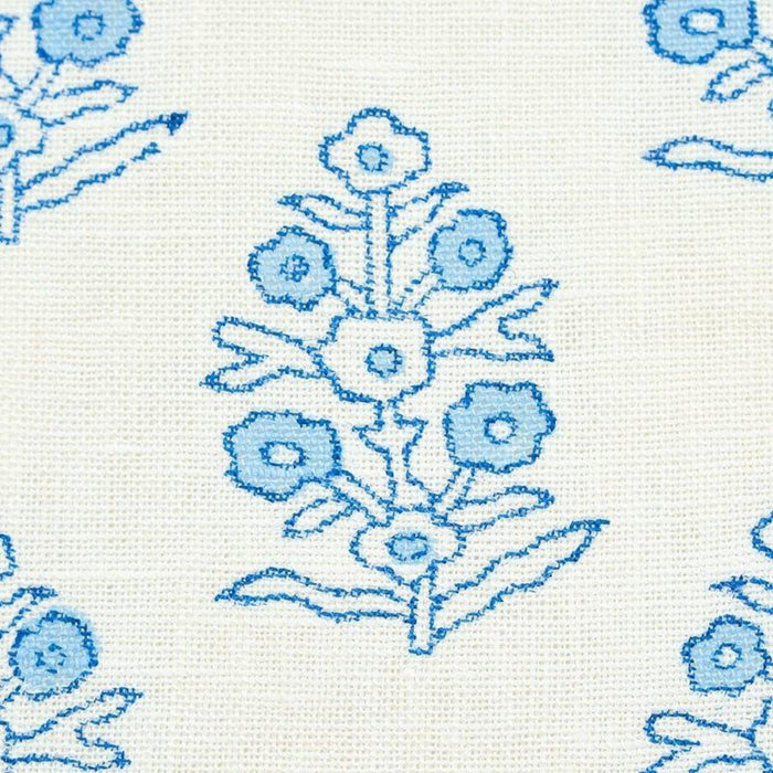Schumacher Aditi Hand Blocked Print Fabric in Blue - Fabric - The Well Appointed House
