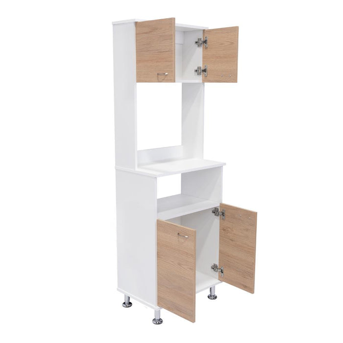 ALACENA FENIX, BLANCO DUQUEZA Y BEIGE, CON GRAN CAPACIDAD DE ALMACENAMIENTO