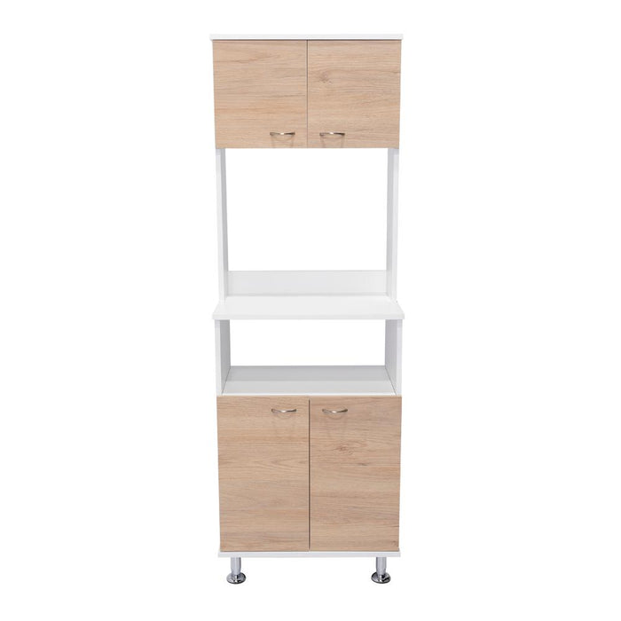 ALACENA FENIX, BLANCO DUQUEZA Y BEIGE, CON GRAN CAPACIDAD DE ALMACENAMIENTO