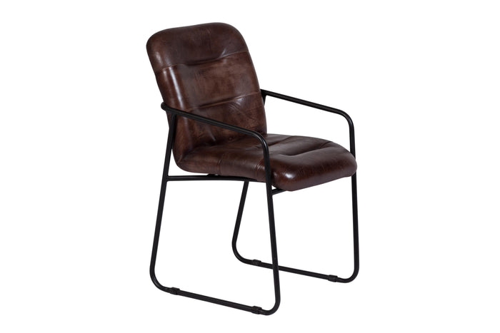 ALGER COGNAC LEATHER CHAIR - Furniture World SW (WA)