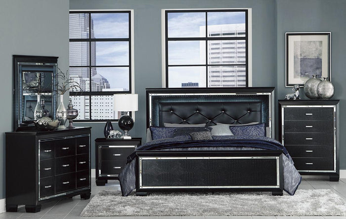 Allura Mirror in Black 1916BK-6 - Furniture World SW (WA)