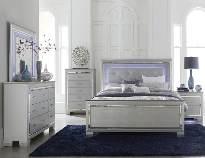 Allura Mirror in Silver 1916-6 - Furniture World SW (WA)