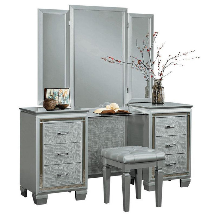 Allura Vanity Stool in Silver 1916-14 - Furniture World SW (WA)