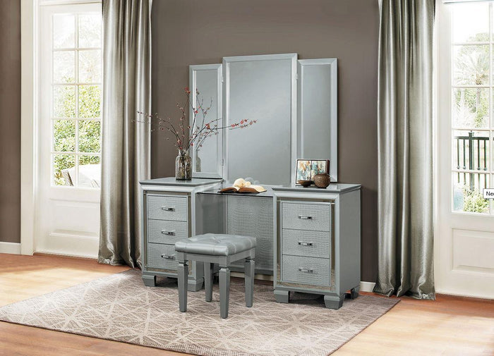 Allura Vanity Stool in Silver 1916-14 - Furniture World SW (WA)