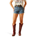 Ariat Women's High Rise Southwest Laser 3" Denim Shorts