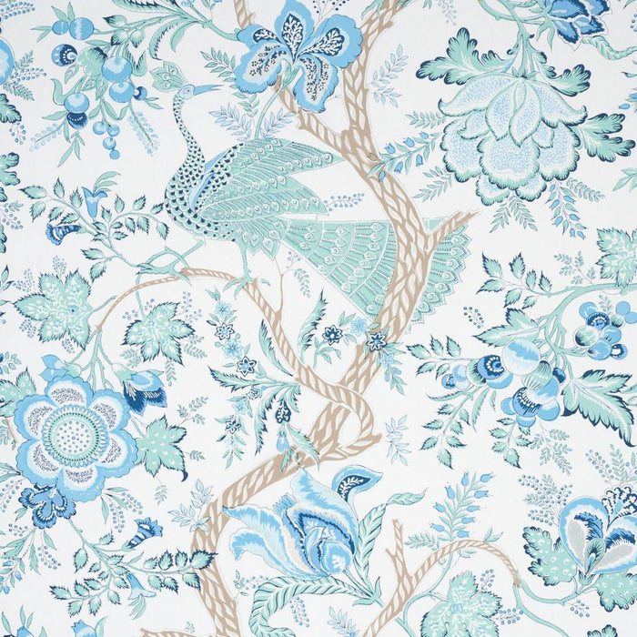 Schumacher Aveline Wallpaper in Seaglass - Wallpaper - The Well Appointed House