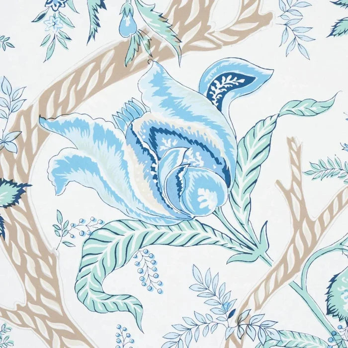 Schumacher Aveline Wallpaper in Seaglass - Wallpaper - The Well Appointed House