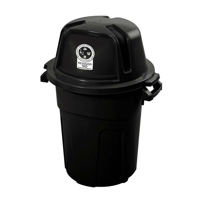 Basurero Manejo Residuos 100 Litros Negro