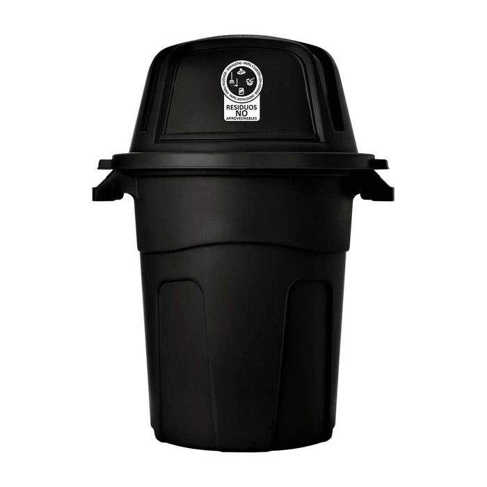 Basurero Manejo Residuos 100 Litros Negro
