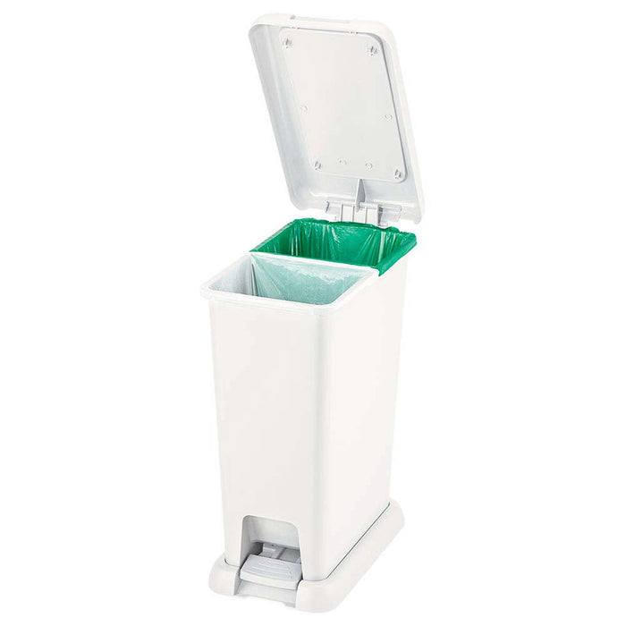 Basurero Pedal 35 Litros Blanco