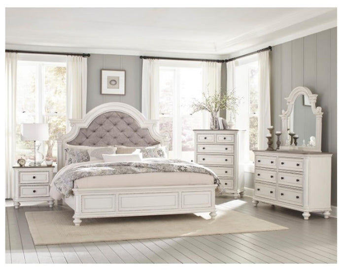 Baylesford Mirror in Antique White 1624W-6 - Furniture World SW (WA)