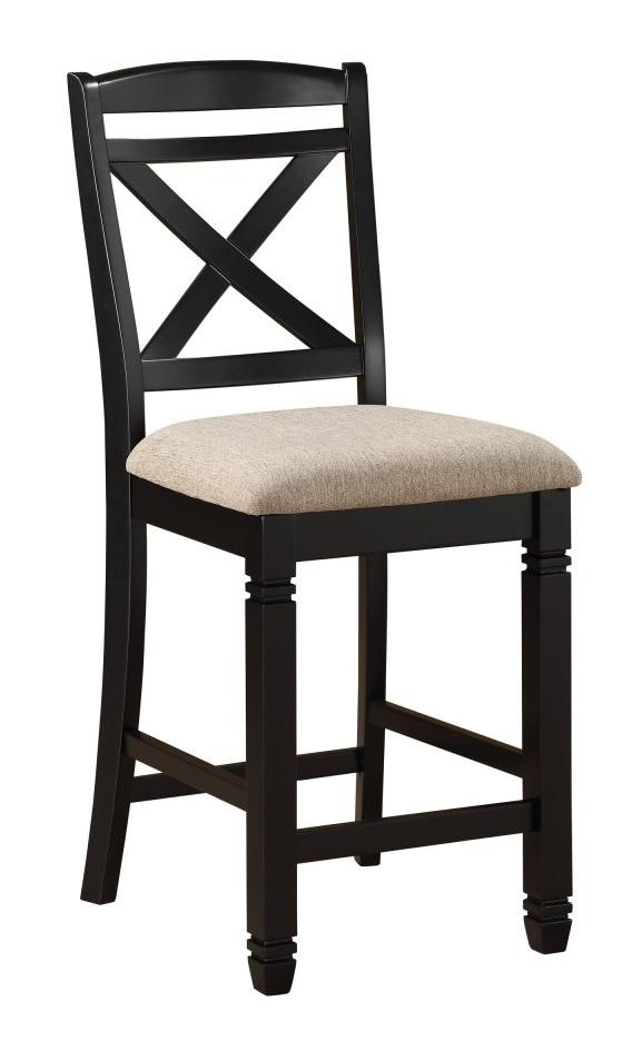 Baywater Counter Height Chair in Black (Set of 2) - Furniture World SW (WA)