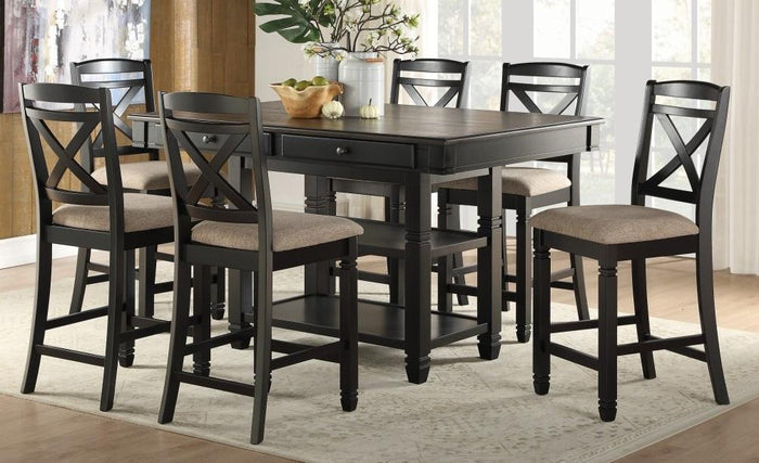 Baywater Counter Height Chair in Black (Set of 2) - Furniture World SW (WA)