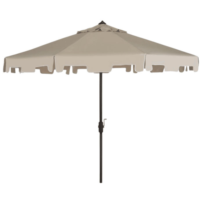 Beige 9 Foot Market Crank Outdoor Patio Umbrella - Outdoor Umbrellas - The Well Appointed House