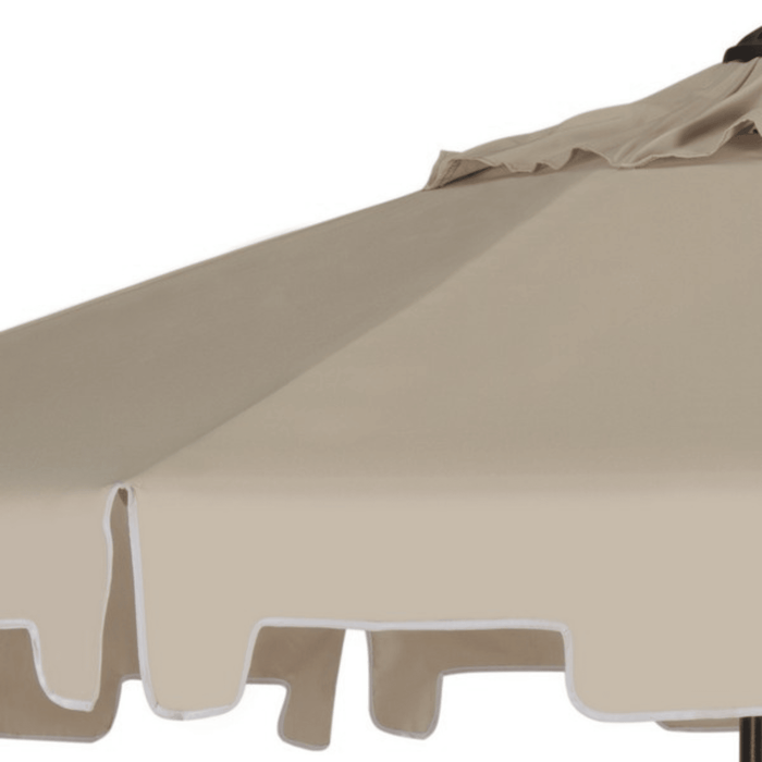 Beige 9 Foot Market Crank Outdoor Patio Umbrella - Outdoor Umbrellas - The Well Appointed House