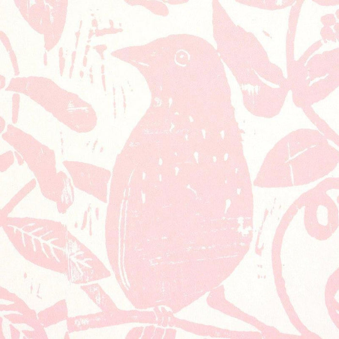 Schumacher Bird & Bee Wallpaper in Pink - Wallpaper - The Well Appointed House