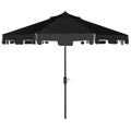 Black and White 9 Foot Market Crank Outdoor Patio Umbrella - Outdoor Umbrellas - The Well Appointed House