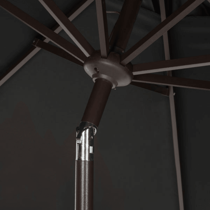 Black and White 9 Foot Market Crank Outdoor Patio Umbrella - Outdoor Umbrellas - The Well Appointed House