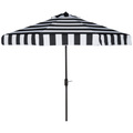 Black and White Striped 9 Foot Tall Outdoor Patio Umbrella - Outdoor Umbrellas - The Well Appointed House