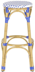 Blue and White Indoor-Outdoor Bistro Bar Stool - Outdoor Bar & Counter Stools - The Well Appointed House