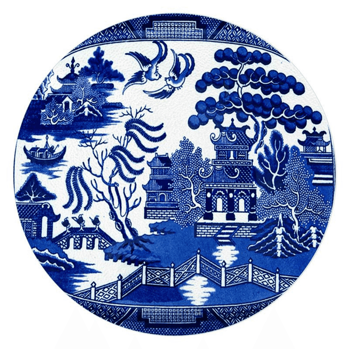 Blue Willow Glass Cutting Board, Available in Two Different Sizes - Cutting & Cheese Boards - The Well Appointed House