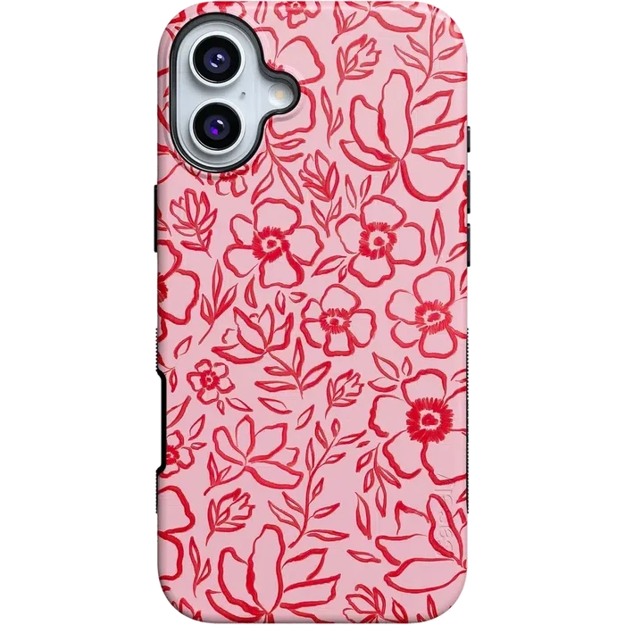 Blush Garden | Floral Doodle Case Phone Case Casetry Bold Flex + MagSafe® iPhone 16 Plus
