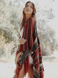 Bohemian Cow Skull Serape Ruana