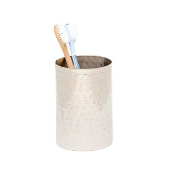 Pigeon & Poodle Buren Hammered Nickel Toothbrush Holder - Bath Accessories - The Well Appointed House