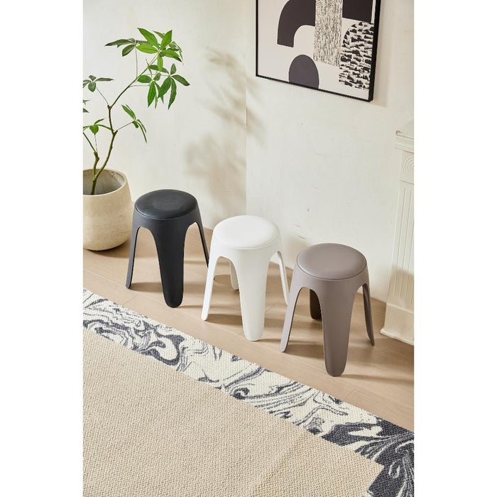 BUTACO CON COJIN ELSE, COLOR BLANCO, DISEÑO MODERNO INCLUYE COJÍN