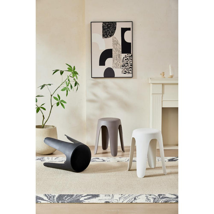BUTACO CON COJIN ELSE, COLOR BLANCO, DISEÑO MODERNO INCLUYE COJÍN