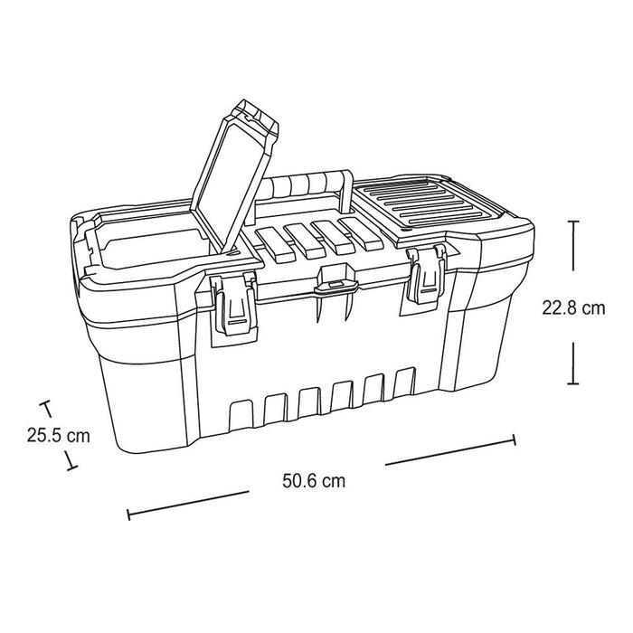 Caja Herramientas 20" Army Cerradura Plástica Verde