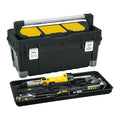 Caja Herramientas 25" Profesional Cerradura Metálica Negro