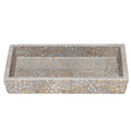 Callas Soap Dish in Silver Lacquered Cracked Eggshell - The Well Appointed House