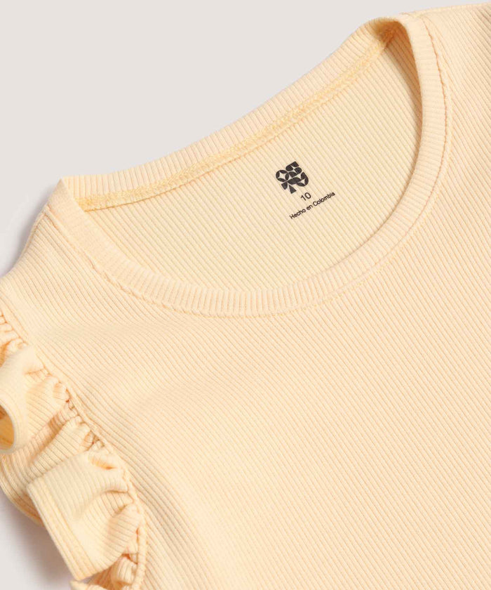 CAMISETA MANGA SISA CUELLO REDONDO 90090336