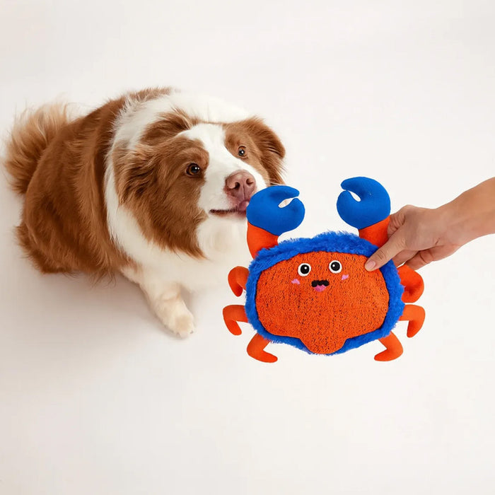 CANGREJO DE PELUCHE PARA PERROS CHIRRIANTE