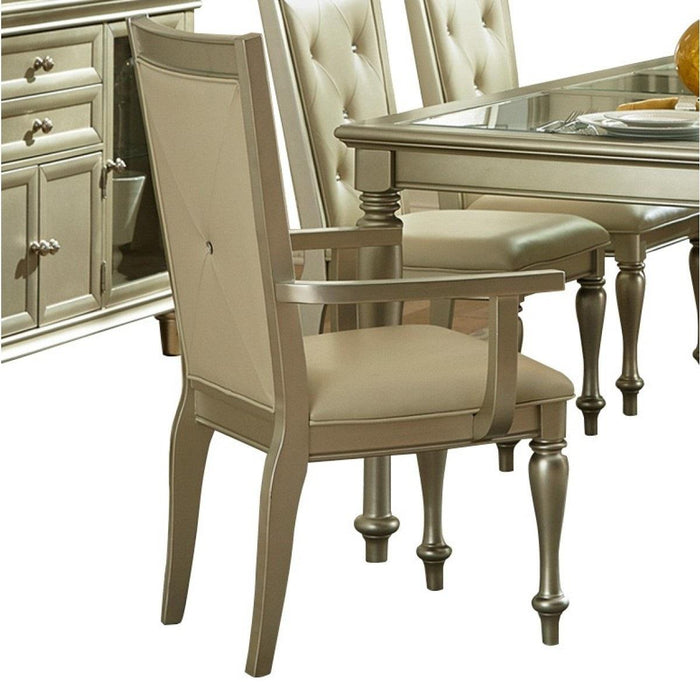 Celandine Arm Chair in Silver (Set of 2) - Furniture World SW (WA)