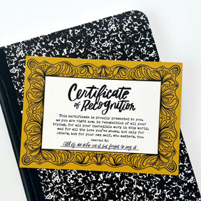 Certificate of Recognition