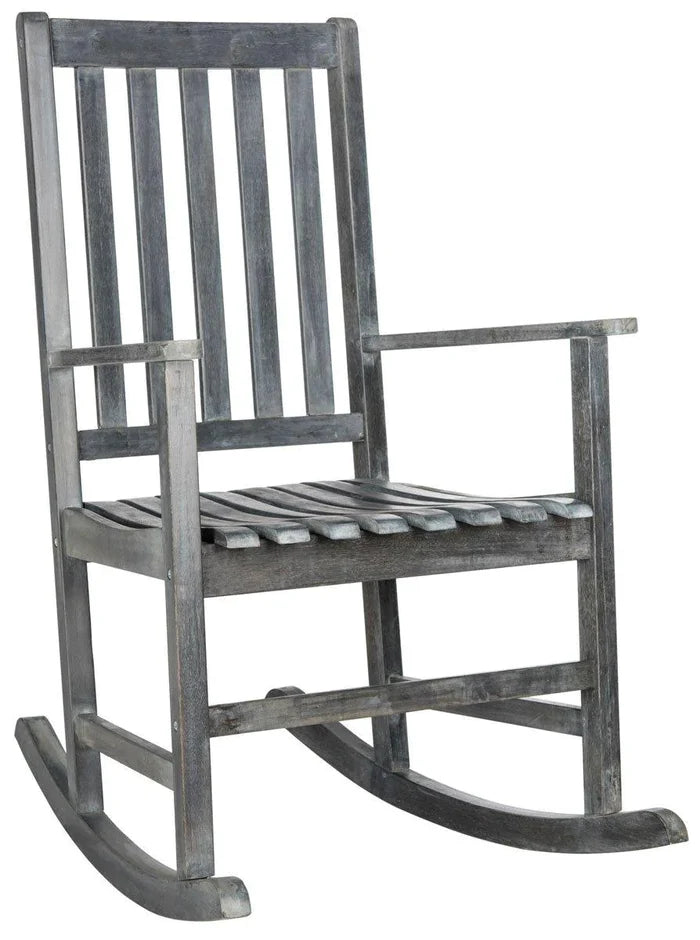 Charcoal Grey Acacia Classic Porch Rocker - Outdoor Chairs & Chaises - The Well Appointed House