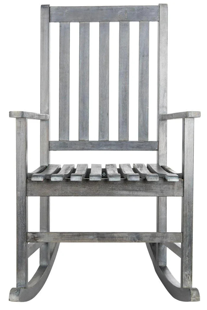 Charcoal Grey Acacia Classic Porch Rocker - Outdoor Chairs & Chaises - The Well Appointed House