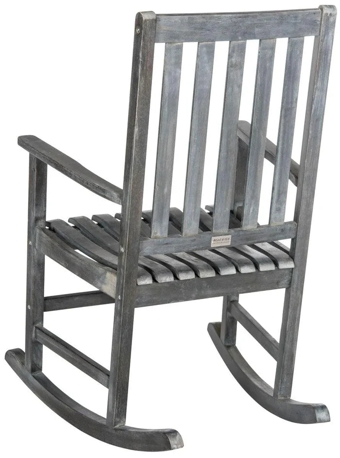 Charcoal Grey Acacia Classic Porch Rocker - Outdoor Chairs & Chaises - The Well Appointed House