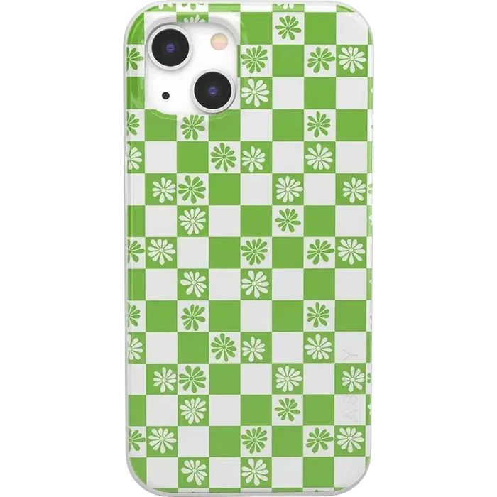 Check Mate | Daisy Checkerboard Floral Case iPhone Case get.casely Classic iPhone 13 Mini