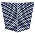 Chelsea Navy Decoupage Wastebasket and Optional Tissue Box Cover - Wastebasket Sets - The Well Appointed House