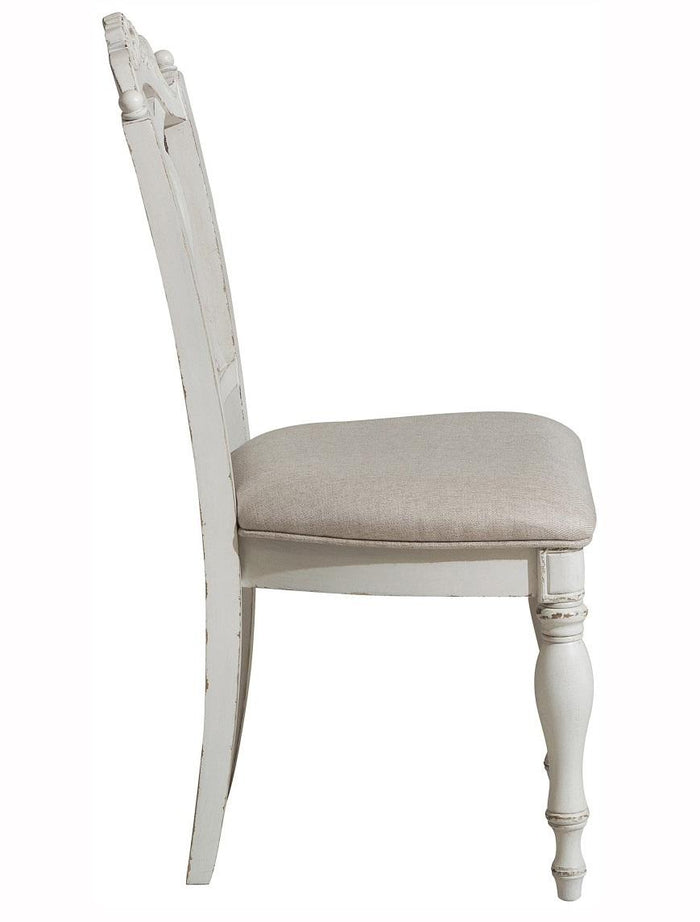 Cinderella Chair in Antique White with Grey Rub-Through 1386NW-11C - Furniture World SW (WA)
