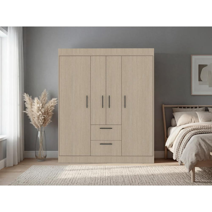 Closet Aura, Cartagena y Wengue, Con Cuatro Puertas y Dos Cajones