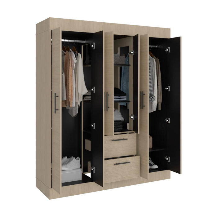Closet Aura, Cartagena y Wengue, Con Seis Puertas y Dos Cajones