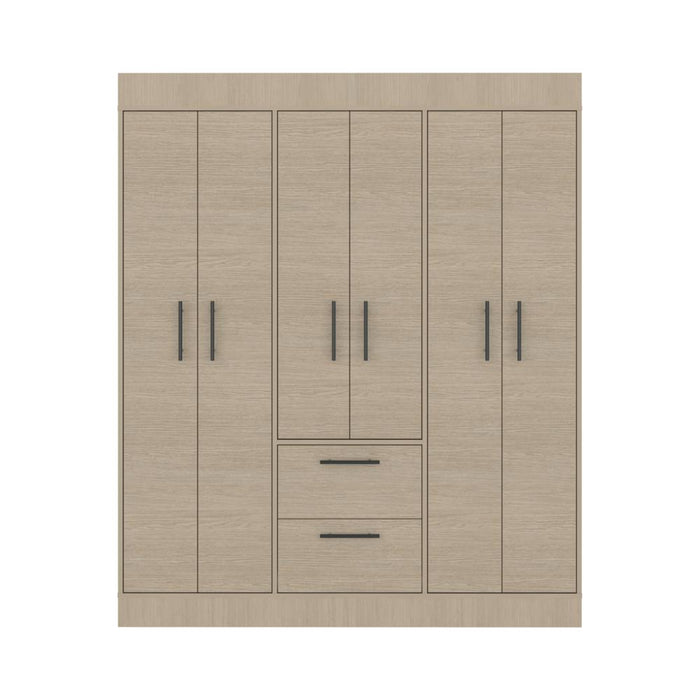 Closet Aura, Cartagena y Wengue, Con Seis Puertas y Dos Cajones