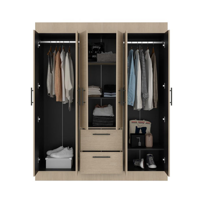 Closet Aura, Cartagena y Wengue, Con Seis Puertas y Dos Cajones